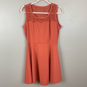 Altar’d state orange large fit and flare dress